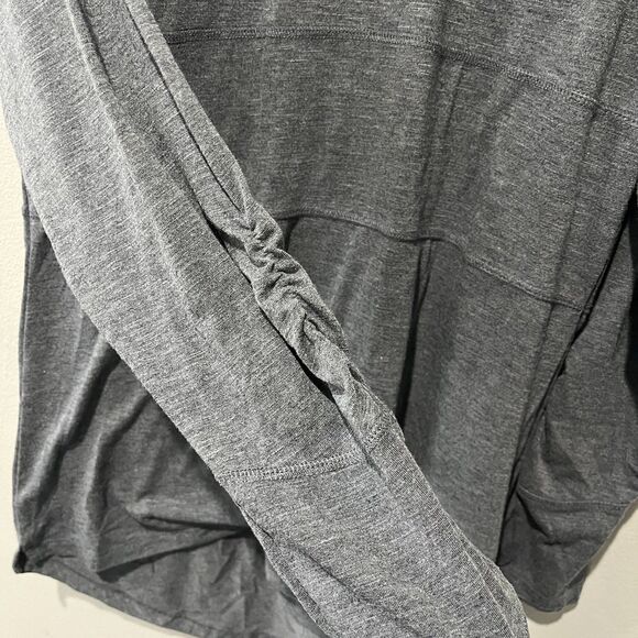 Prana Long Sleeve Shirt Women’s Large Gray Tunic Ruched Viscose Athleisure - Picture 6 of 9